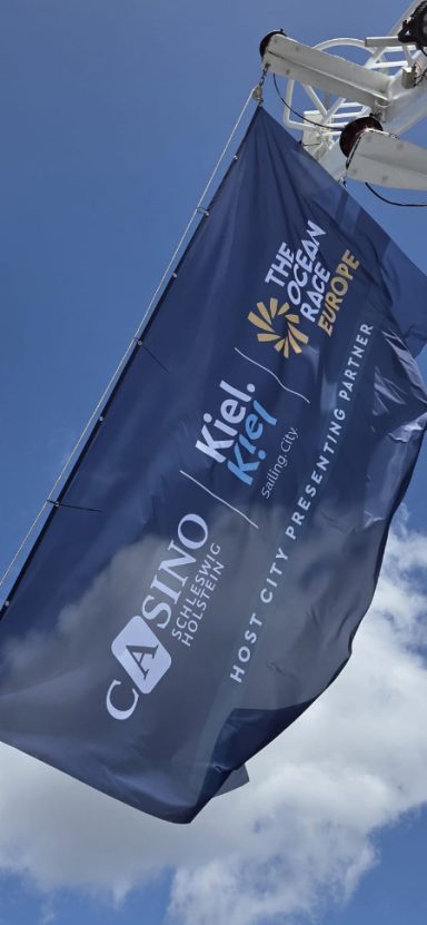 Blaues Banner mit Logos von Casino SH